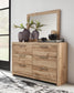 Hyanna  Panel Bed, Dresser, Mirror And Nightstand