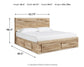 Hyanna  Panel Storage Bed With 2 Under Bed Storage Drawer, Dresser And Mirror