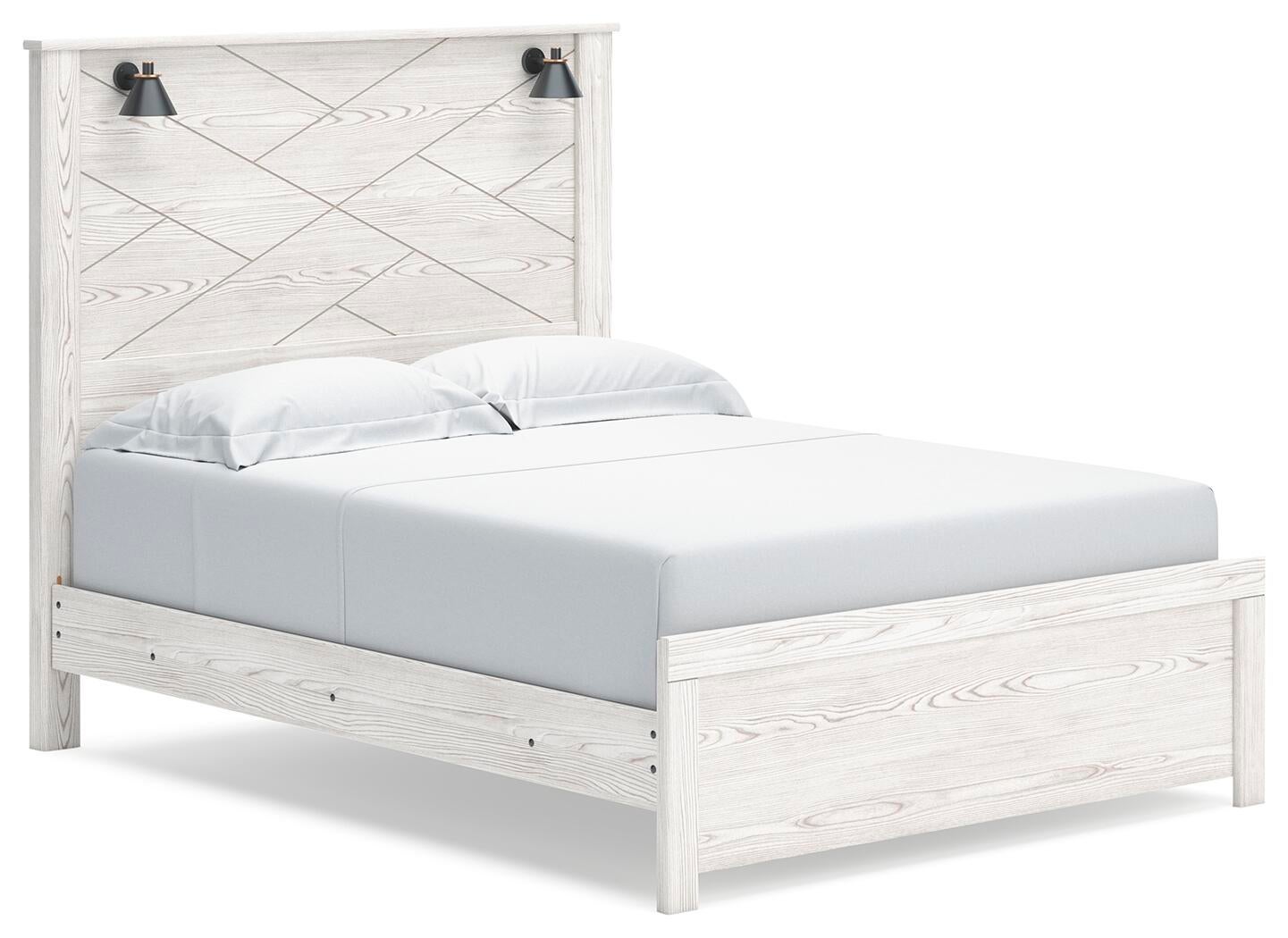 Gerridan  Panel Bed With Mirrored Dresser