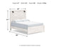 Gerridan  Panel Bed With Mirrored Dresser