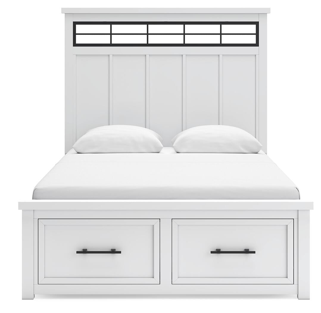 Ashbryn  Panel Storage Bed, Dresser, Mirror, Chest And Nightstand