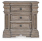 Blairhurst California  Panel Bed With Mirrored Dresser And Nightstand