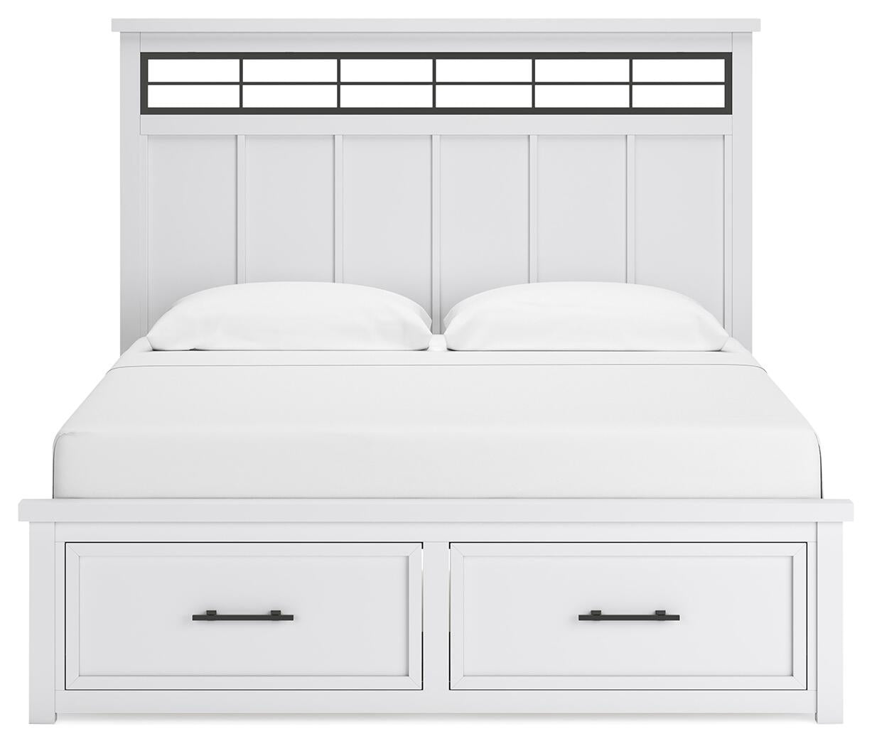 Ashbryn  Panel Storage Bed, Dresser, Mirror And Nightstand