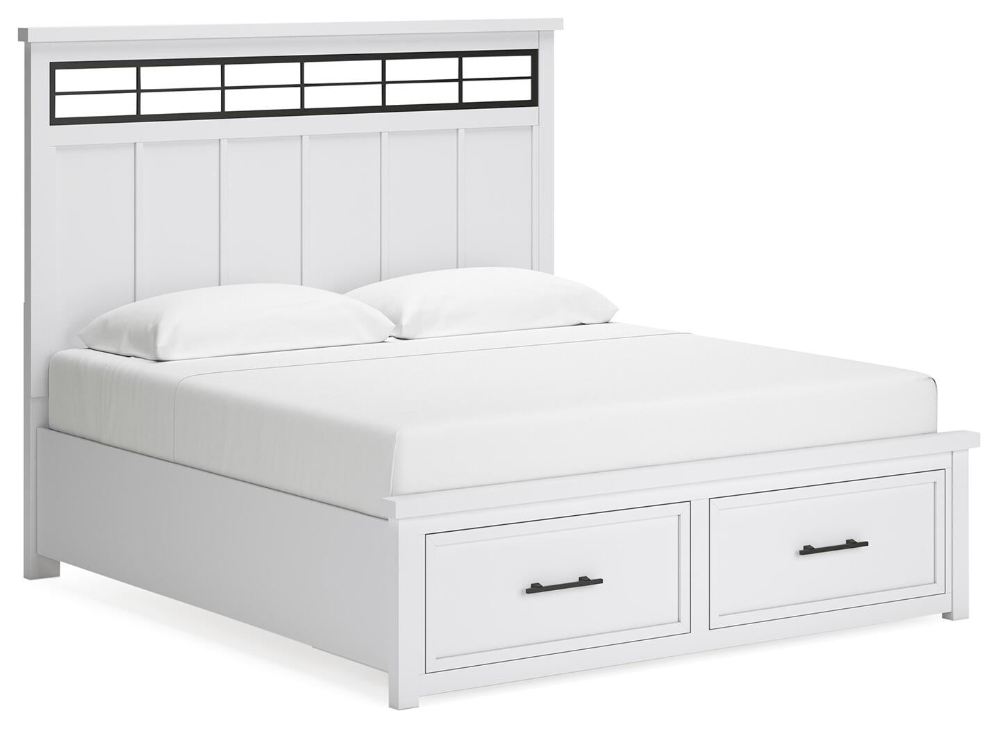 Ashbryn  Panel Storage Bed, Dresser, Mirror And Nightstand