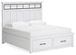 Ashbryn  Panel Storage Bed, Dresser, Mirror And Nightstand