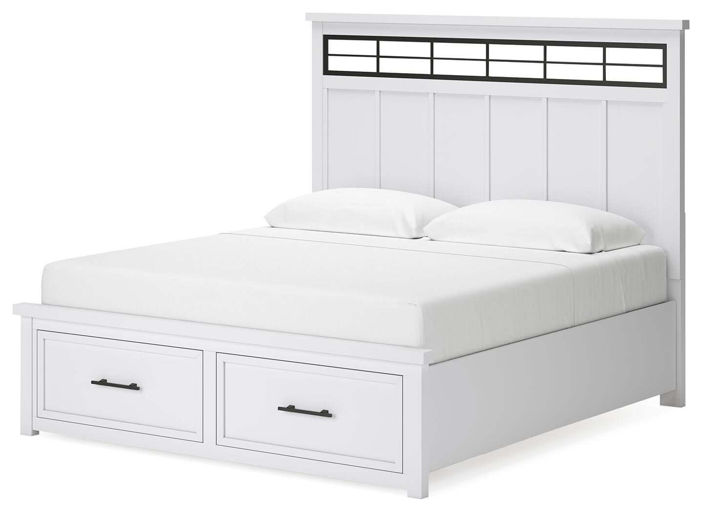 Ashbryn  Panel Storage Bed, Dresser, Mirror And Nightstand