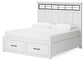Ashbryn  Panel Storage Bed, Dresser, Mirror And Nightstand