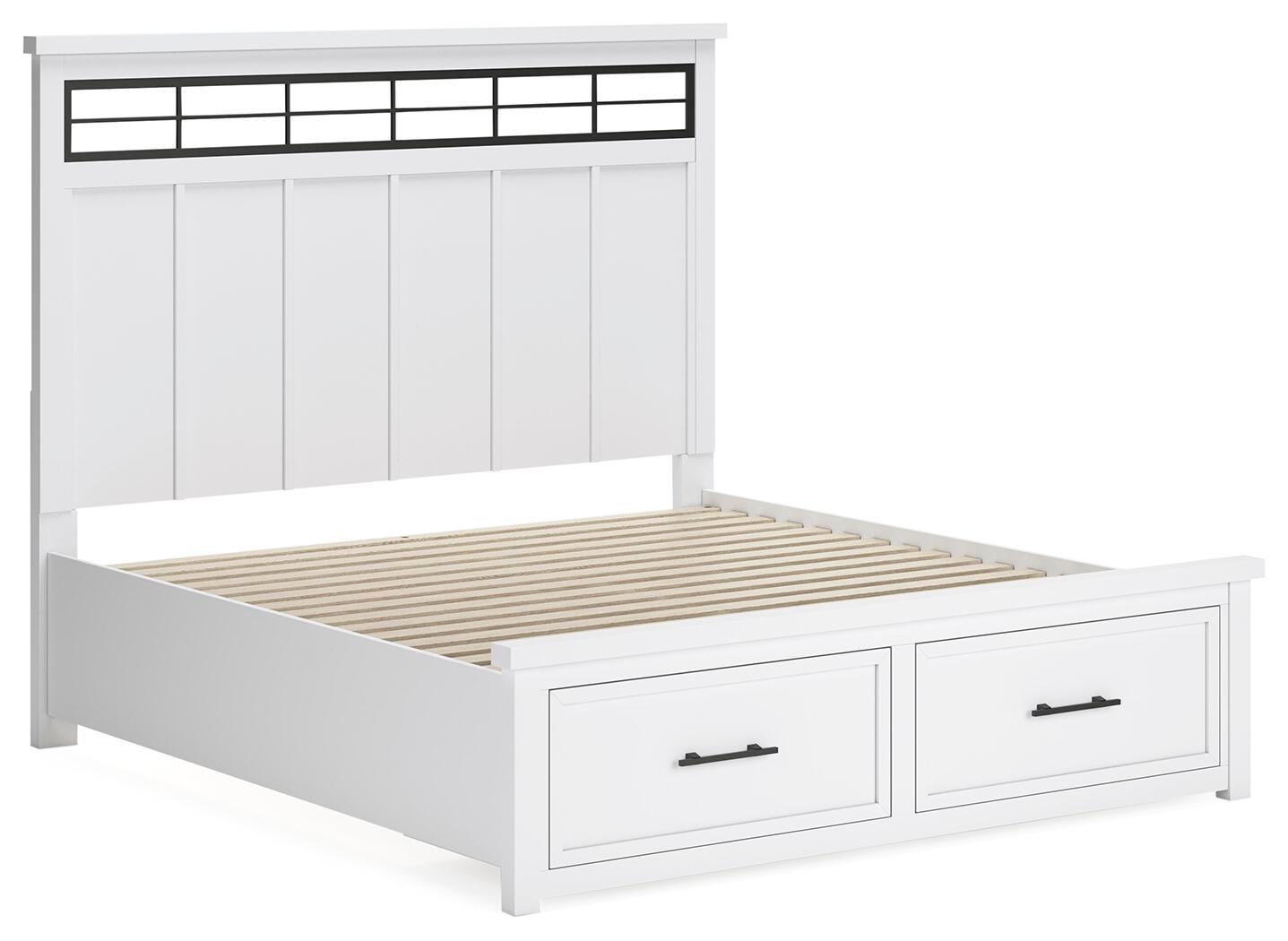 Ashbryn  Panel Storage Bed, Dresser, Mirror And Nightstand