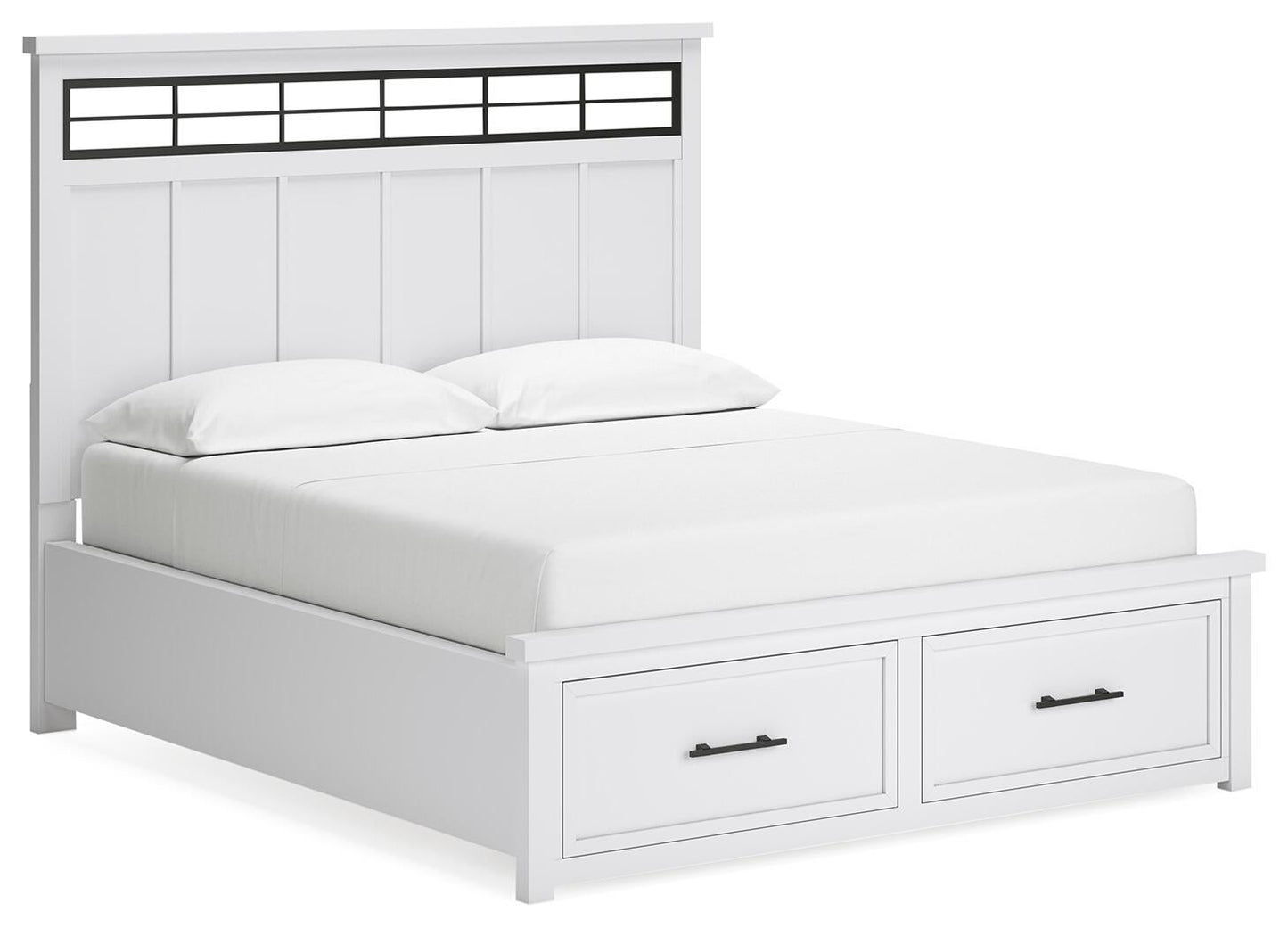 Ashbryn California  Panel Storage Bed, Dresser, Mirror And Nightstand