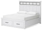 Ashbryn California  Panel Storage Bed, Dresser, Mirror And Nightstand