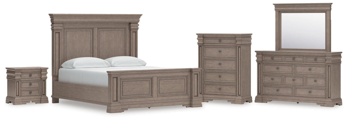Blairhurst California  Panel Bed, Dresser, Mirror, Chest And Nightstand