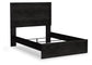 Belachime  Panel Bed With Mirrored Dresser, Chest And Nightstand