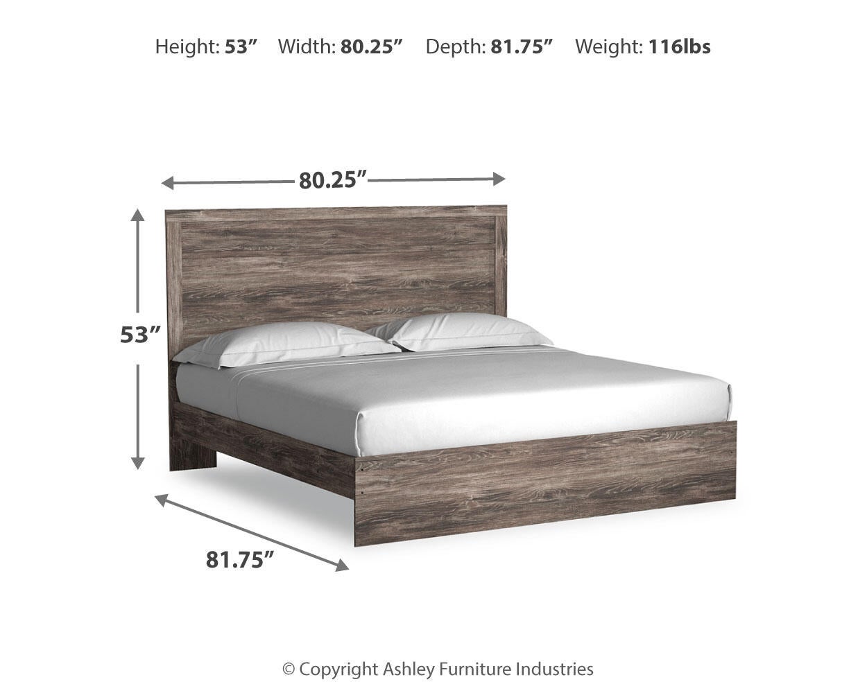 Ralinksi  Panel Bed With Mirrored Dresser