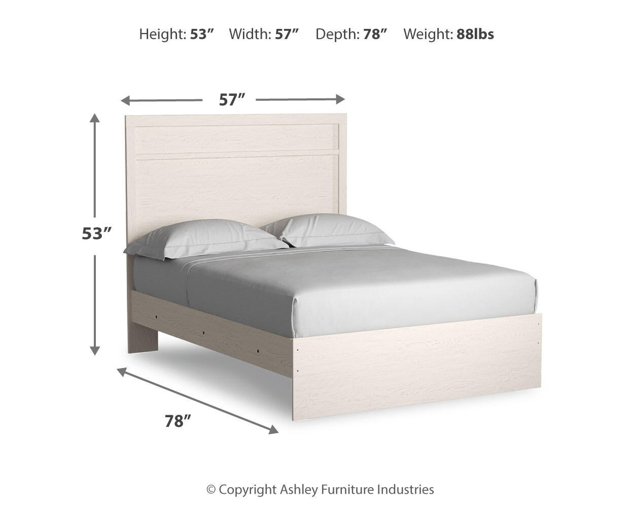 Stelsie  Panel Bed With Mirrored Dresser