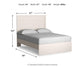 Stelsie  Panel Bed With Mirrored Dresser