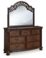 Lavinton California  Poster Bed, Dresser, Mirror, Chest And Nightstand