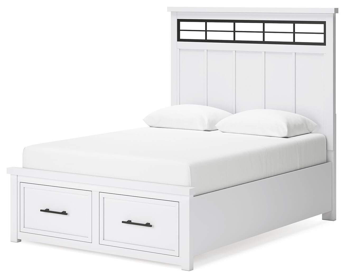Ashbryn  Panel Storage Bed, Dresser, Mirror And Nightstand