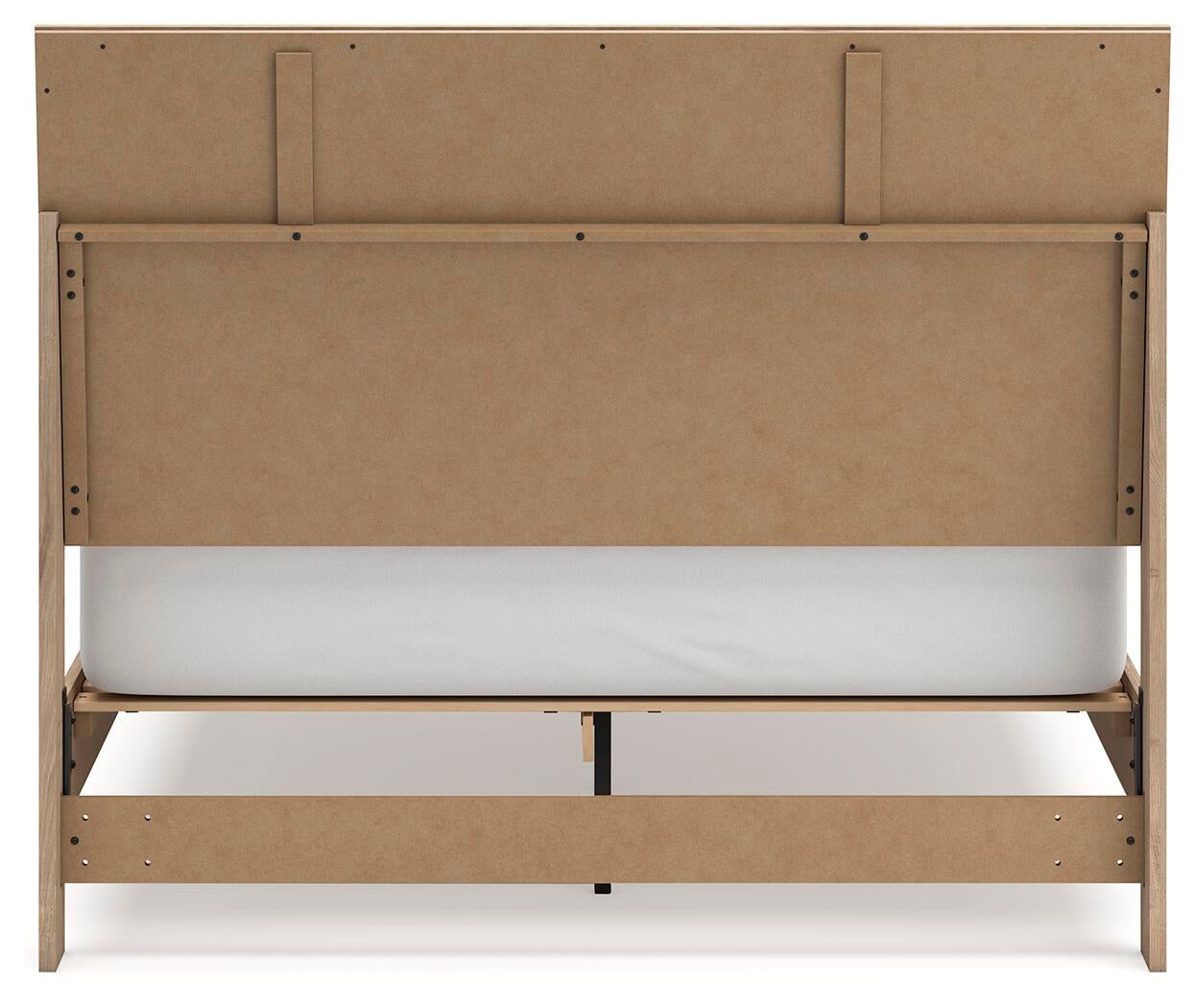 Cielden  Panel Bed With Mirrored Dresser And Nightstand