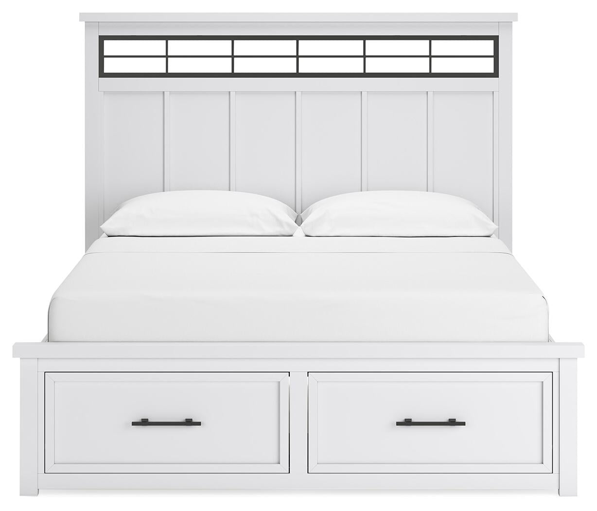 Ashbryn California  Panel Storage Bed, Dresser And Mirror