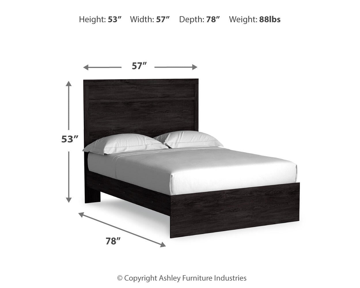 Belachime  Panel Bed With Mirrored Dresser
