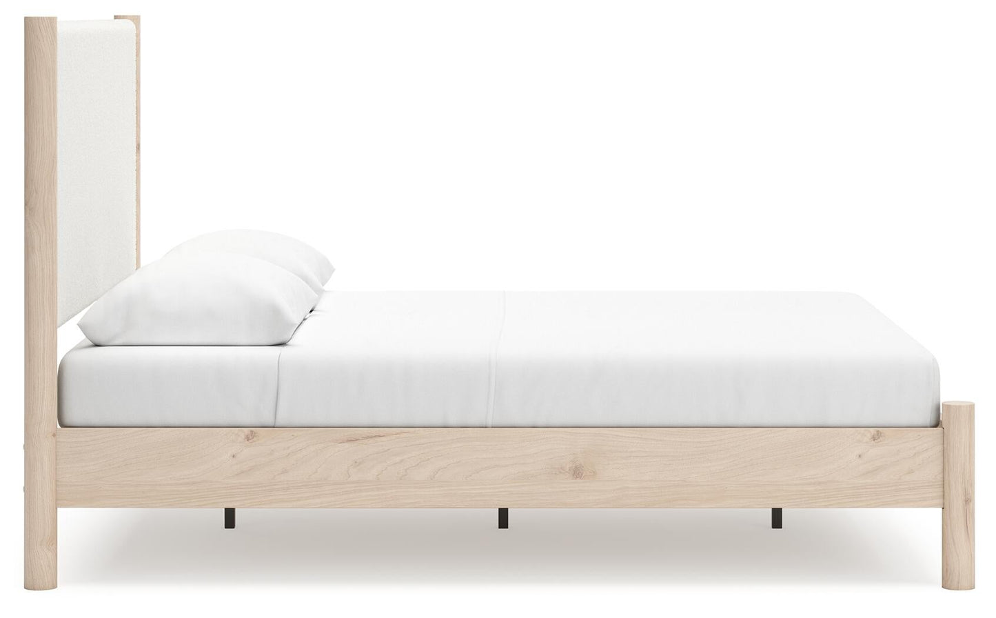 Cadmori  Upholstered Panel Bed With Mirrored Dresser