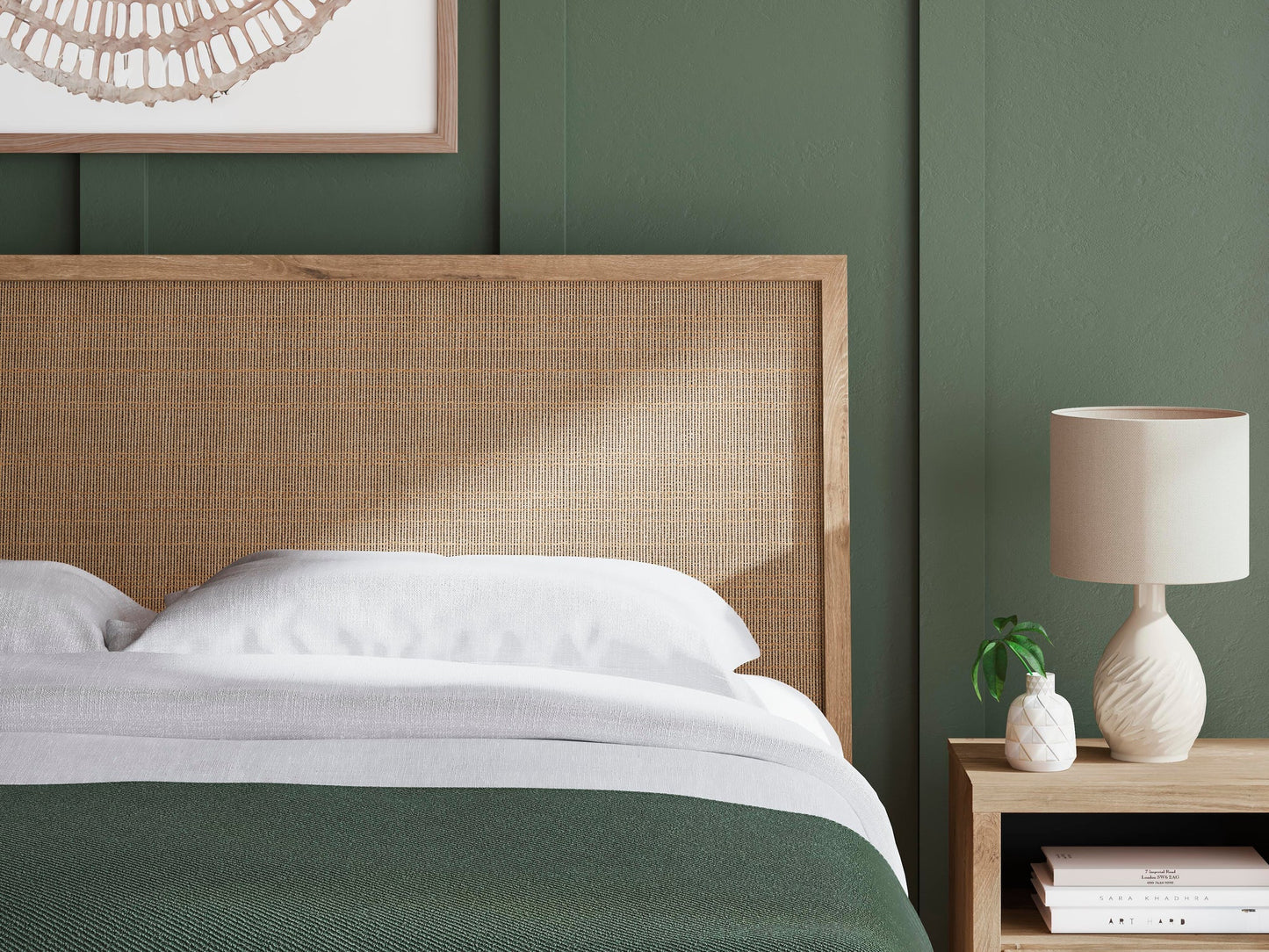 Cielden  Panel Bed With Mirrored Dresser, Chest And Nightstand