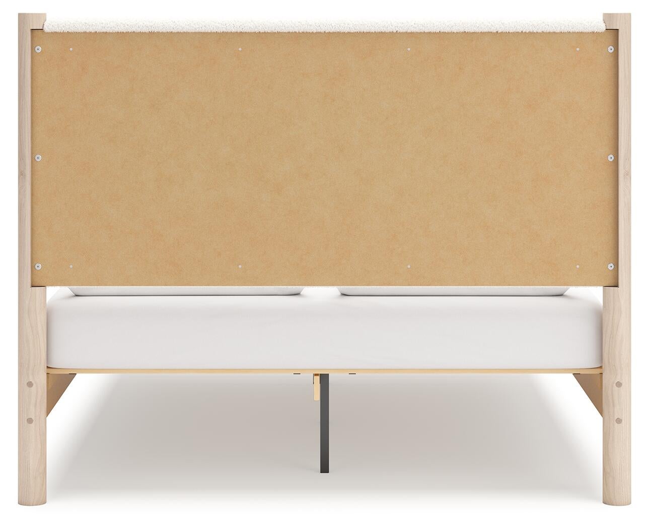 Cadmori  Upholstered Panel Bed With Mirrored Dresser, Chest And Nightstand