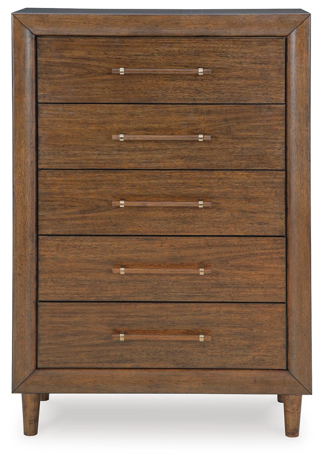 Lyncott  Upholstered Bed, Dresser, Mirror, Chest And Nightstand