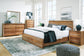 Dressonni California  Panel Bed With Mirrored Dresser