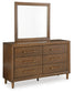 Lyncott California  Upholstered Bed, Dresser, Mirror, Chest And Nightstand
