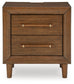 Lyncott California  Upholstered Bed With Mirrored Dresser And Nightstand