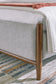 Lyncott California  Upholstered Bed With Mirrored Dresser