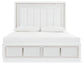 Chalanna  Upholstered Storage Bed With Mirrored Dresser