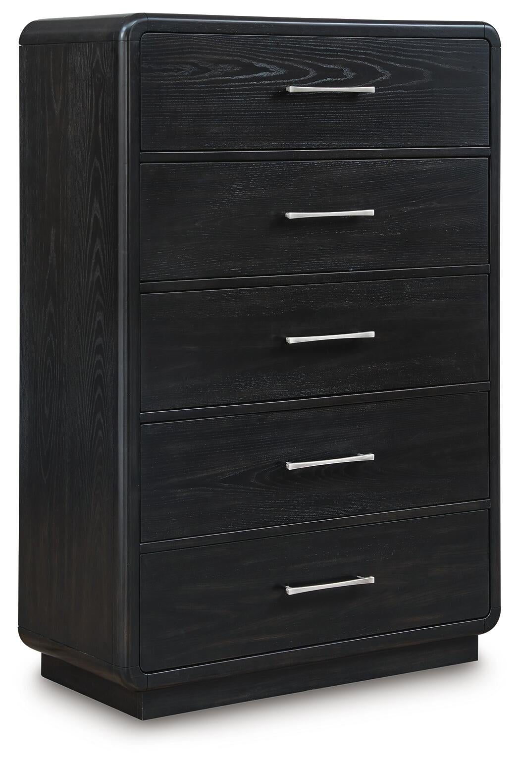 Rowanbeck  Upholstered Panel Bed, Dresser, Mirror, Chest And Nightstand