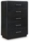 Rowanbeck  Upholstered Panel Bed, Dresser, Mirror, Chest And Nightstand