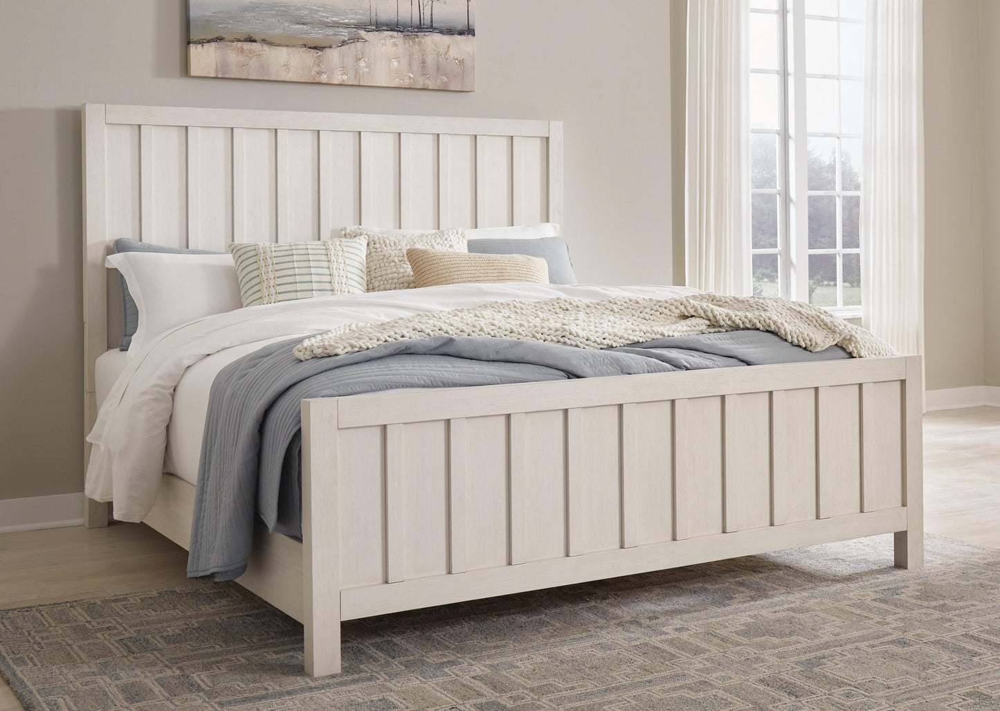Shaybrock California  Panel Bed, Dresser, Mirror And Nightstand