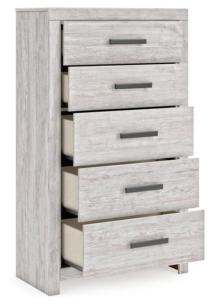 Cayboni  Panel Bed, Dresser, Mirror, Chest And Nightstand