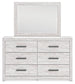 Cayboni  Panel Bed With Mirrored Dresser And Nightstand