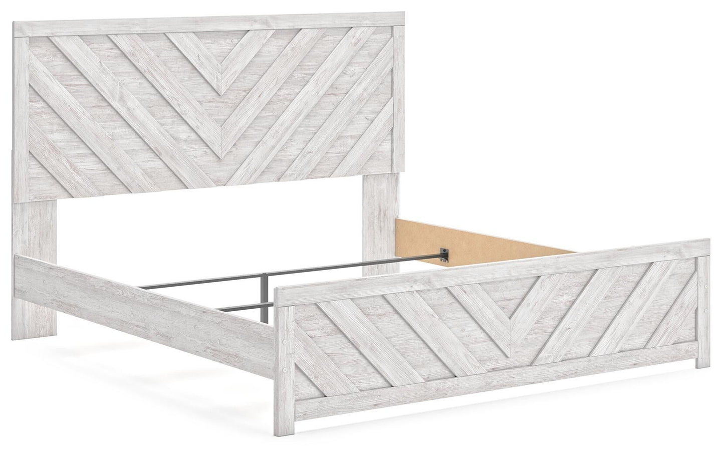 Cayboni  Panel Bed With Mirrored Dresser And Nightstand