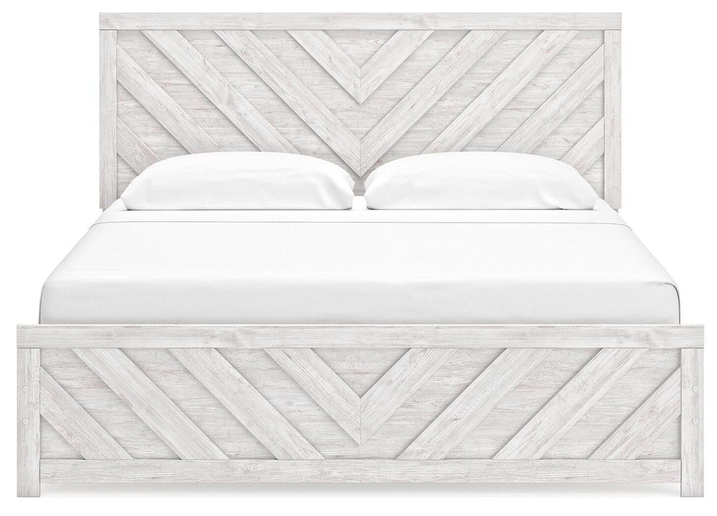 Cayboni  Panel Bed With Mirrored Dresser And Nightstand