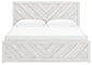 Cayboni  Panel Bed With Mirrored Dresser And Nightstand