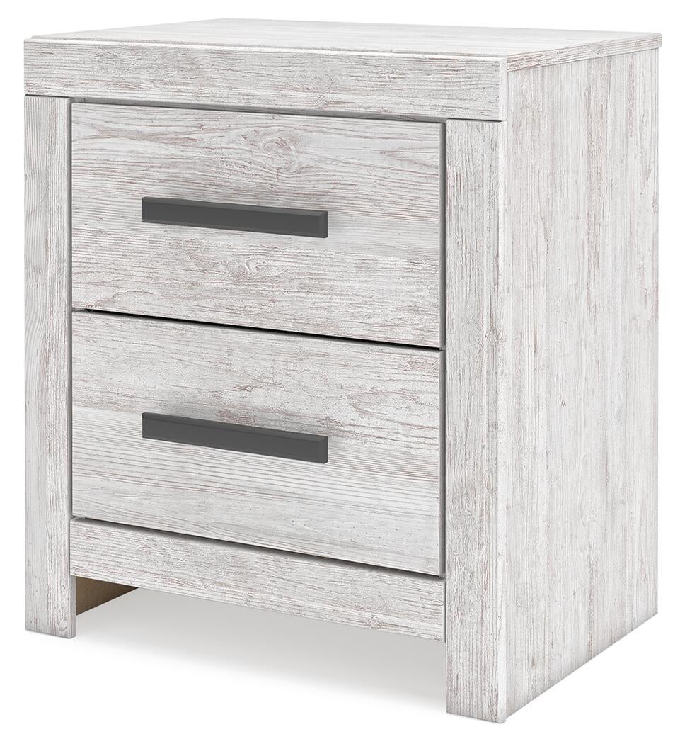 Cayboni  Panel Bed With Mirrored Dresser And Nightstand