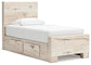 Lawroy  Panel Bed With Storage, Dresser And Mirror