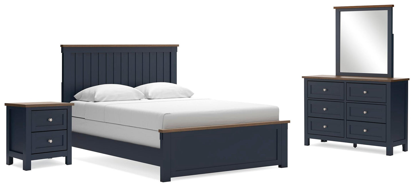 Landocken  Panel Bed, Dresser, Mirror And Nightstand