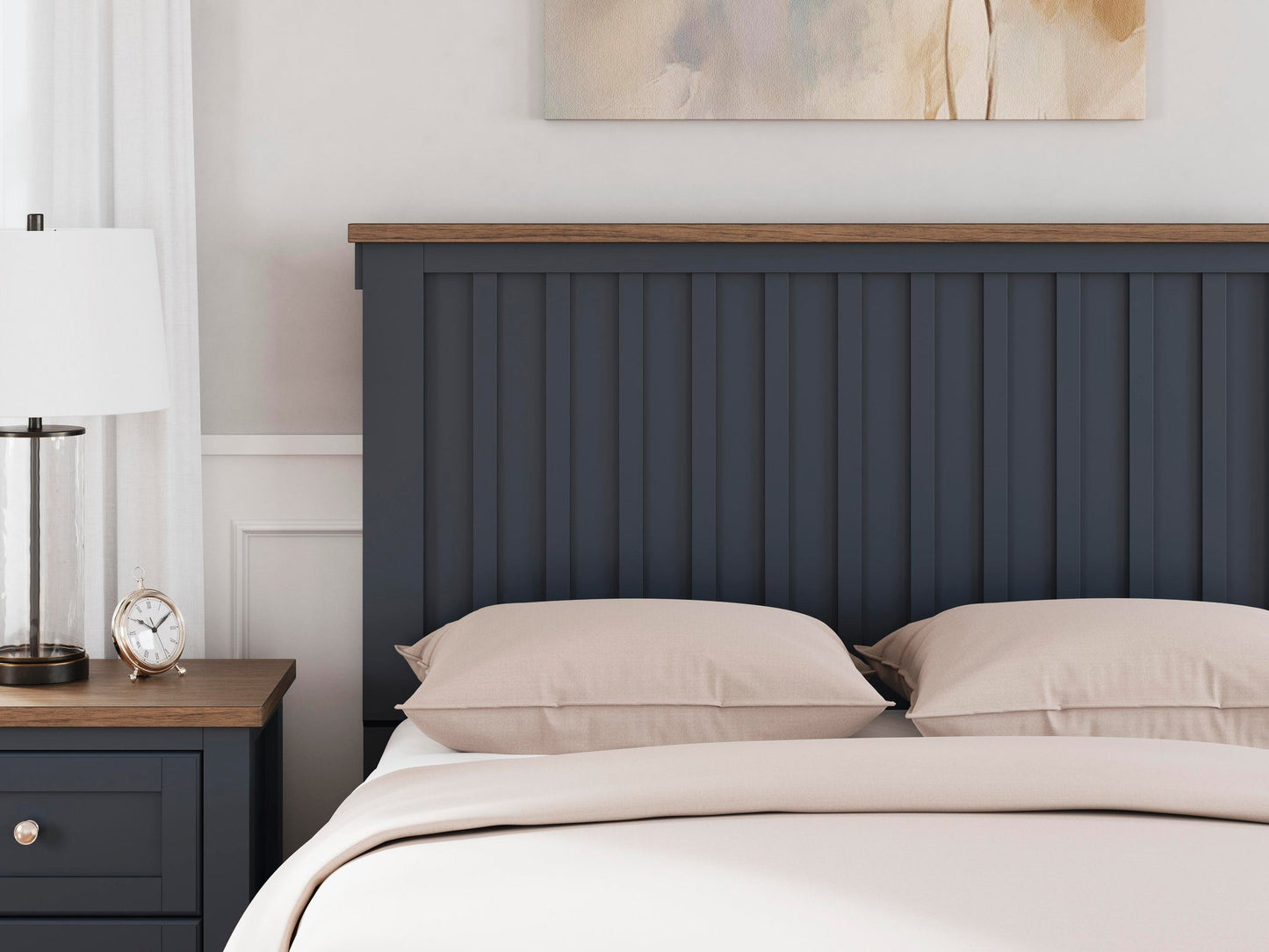 Landocken  Panel Bed, Dresser And Mirror