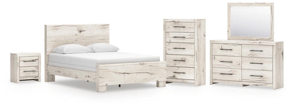 Lawroy  Panel Bed, Dresser, Mirror, Chest And Nightstand