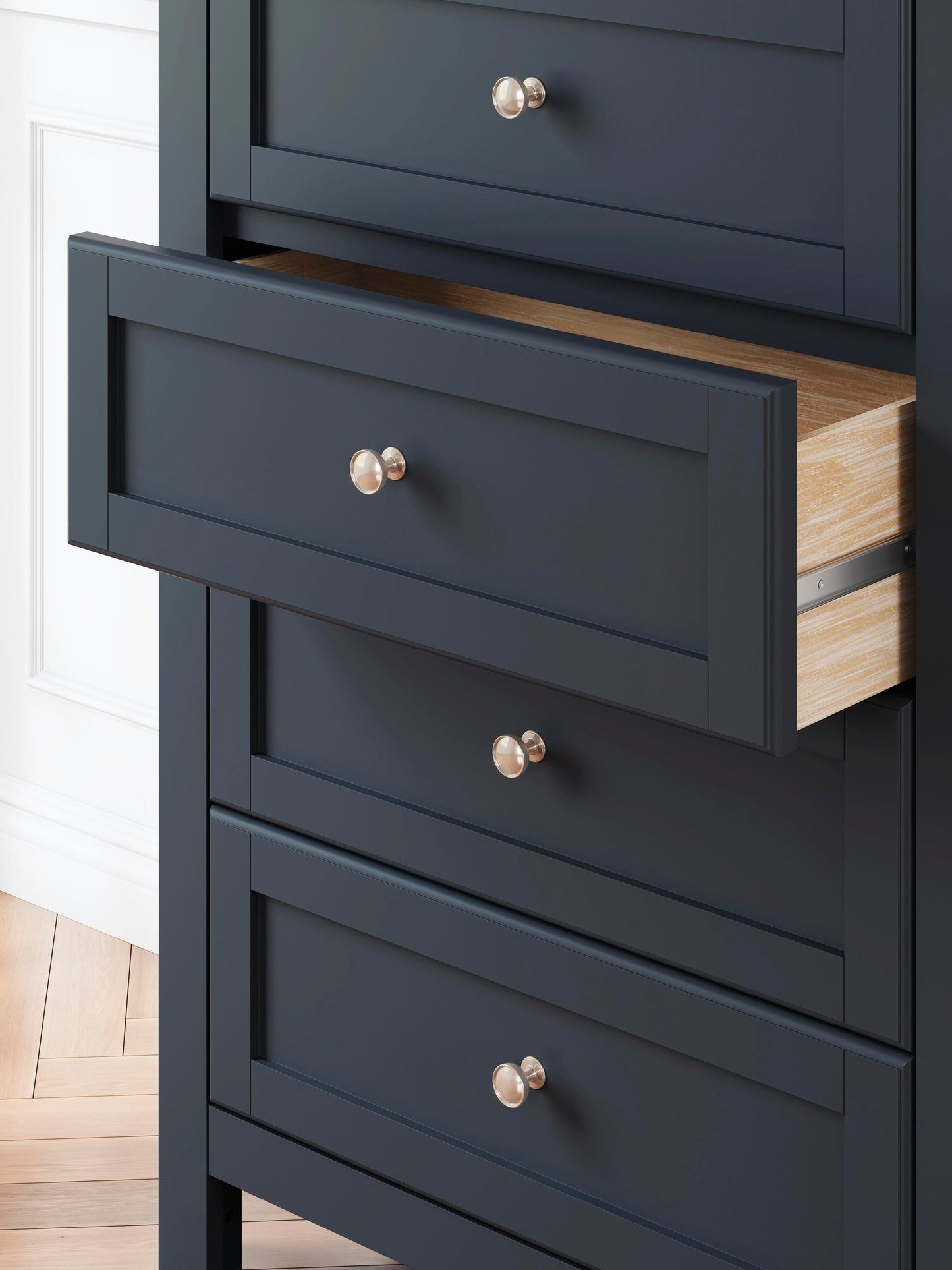 Landocken  Panel Headboard, Dresser, Mirror, Chest And Nightstand