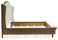 Sturlayne  Upholstered Panel Bed, Dresser And Mirror