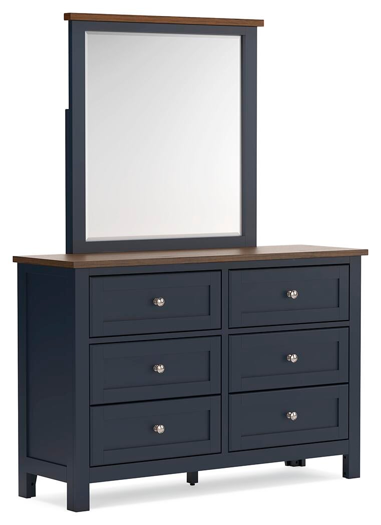 Landocken  Panel Bed, Dresser, Mirror, Chest And Nightstand