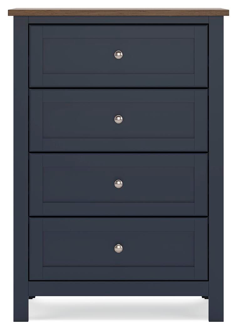 Landocken  Panel Bed, Dresser, Mirror, Chest And Nightstand